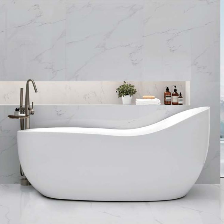 【Innoci藝耐】1.8米弧形獨立無縫浴缸(亮白色)