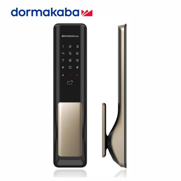 【dormakaba】德國- AS801三合一智慧推拉式電子鎖-金色