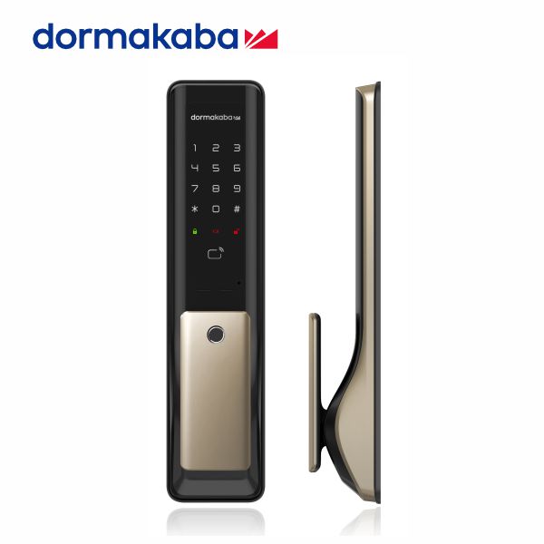 【dormakaba】德國- AS901四合一智慧推拉式電子鎖-金色