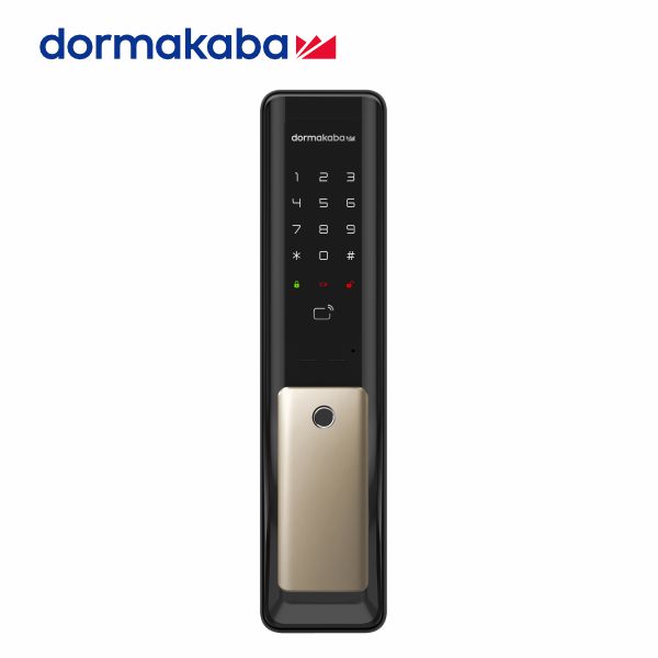 【dormakaba】德國- AS901四合一智慧推拉式電子鎖-金色