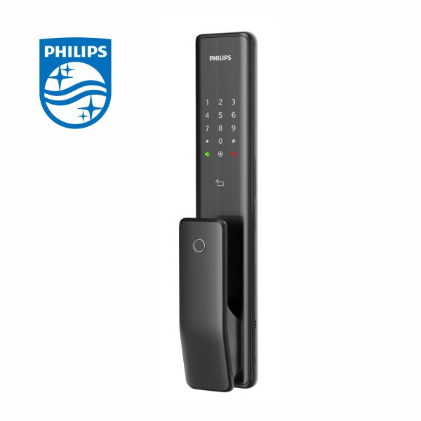 【PHILIPS】荷蘭-EASY KEY 飛利浦推拉式智能門鎖 ALPHA 1000XN-黑色