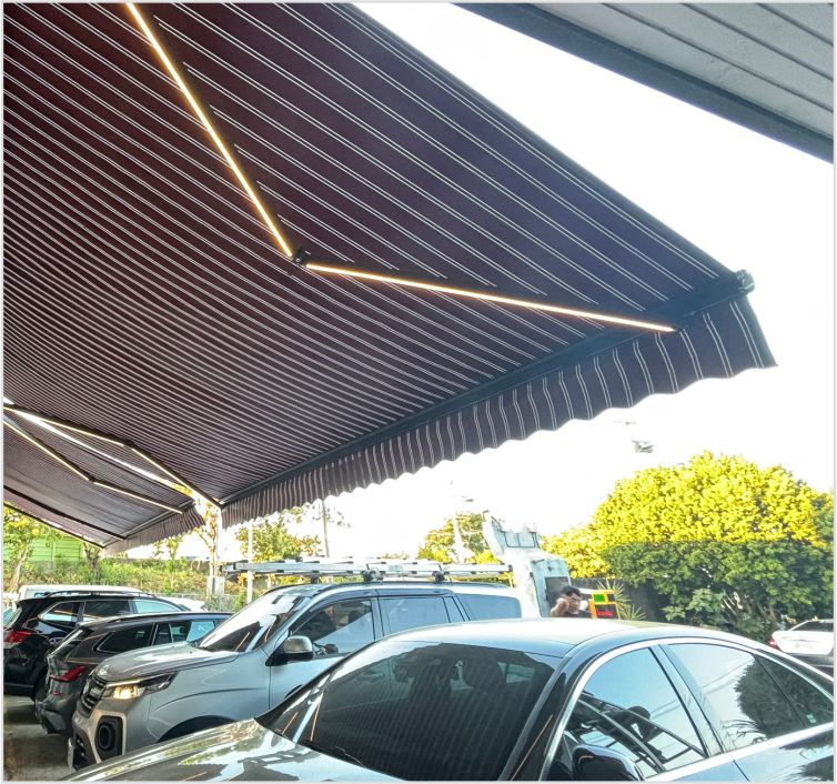 【電動伸縮遮陽棚】豪華款~~一鍵遙控開合，隨時享受戶外時光